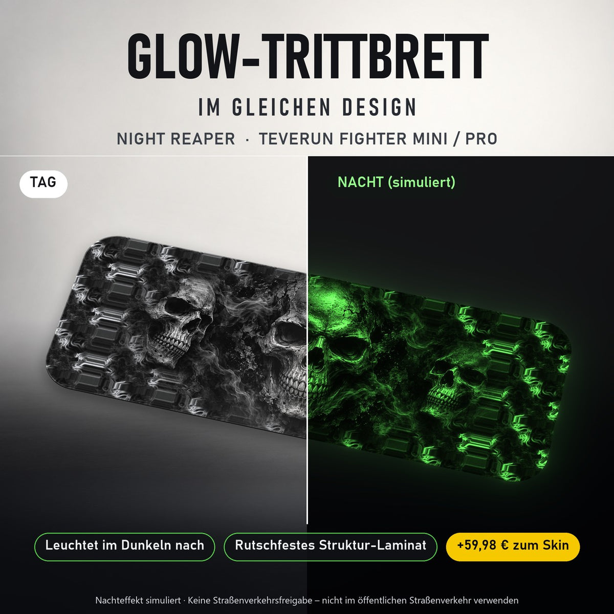 Glow-Trittbrett – NIGHT REAPER, Tag/Nacht