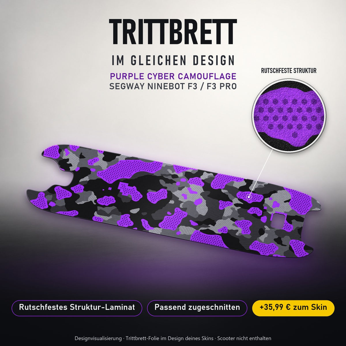 Trittbrett im gleichen Design – PURPLE CYBER CAMOUFLAGE
