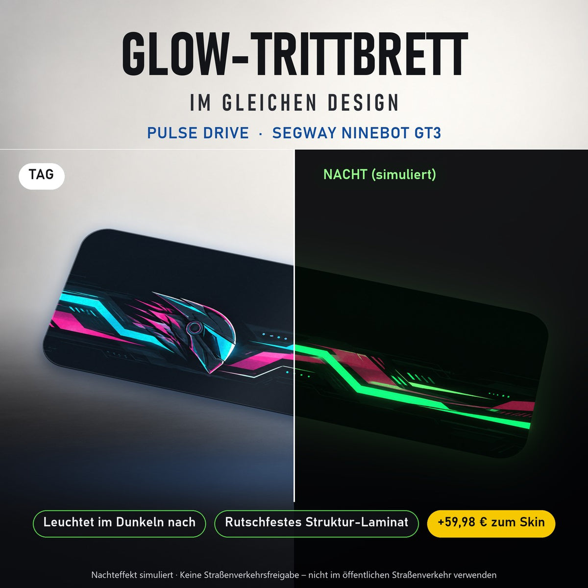 Glow-Trittbrett – PULSE DRIVE, Tag/Nacht