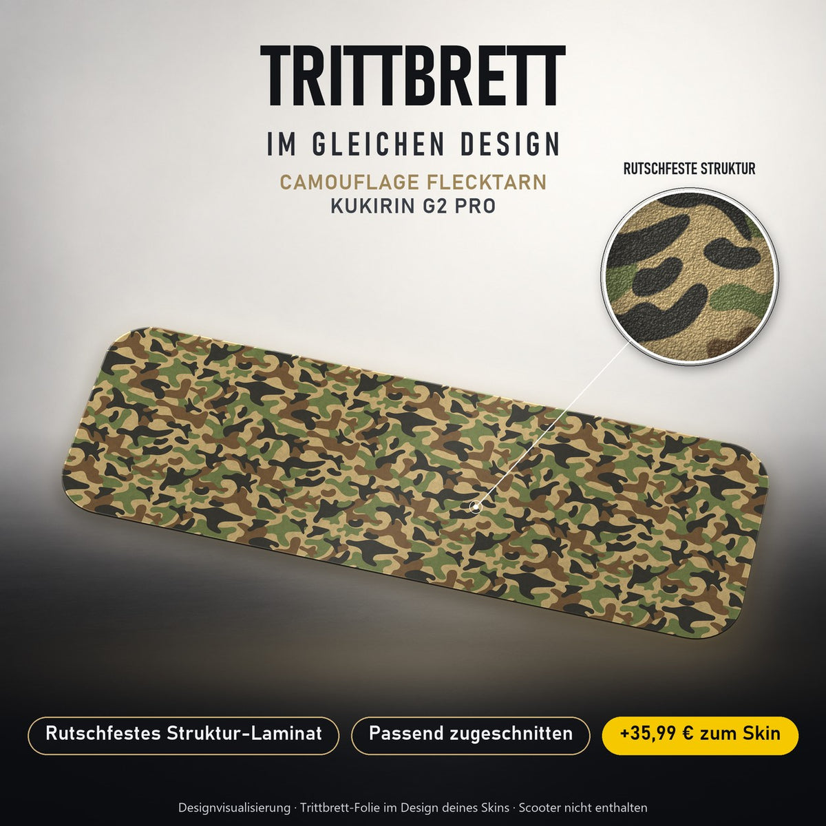 Trittbrett im gleichen Design – CAMOUFLAGE FLECKTARN