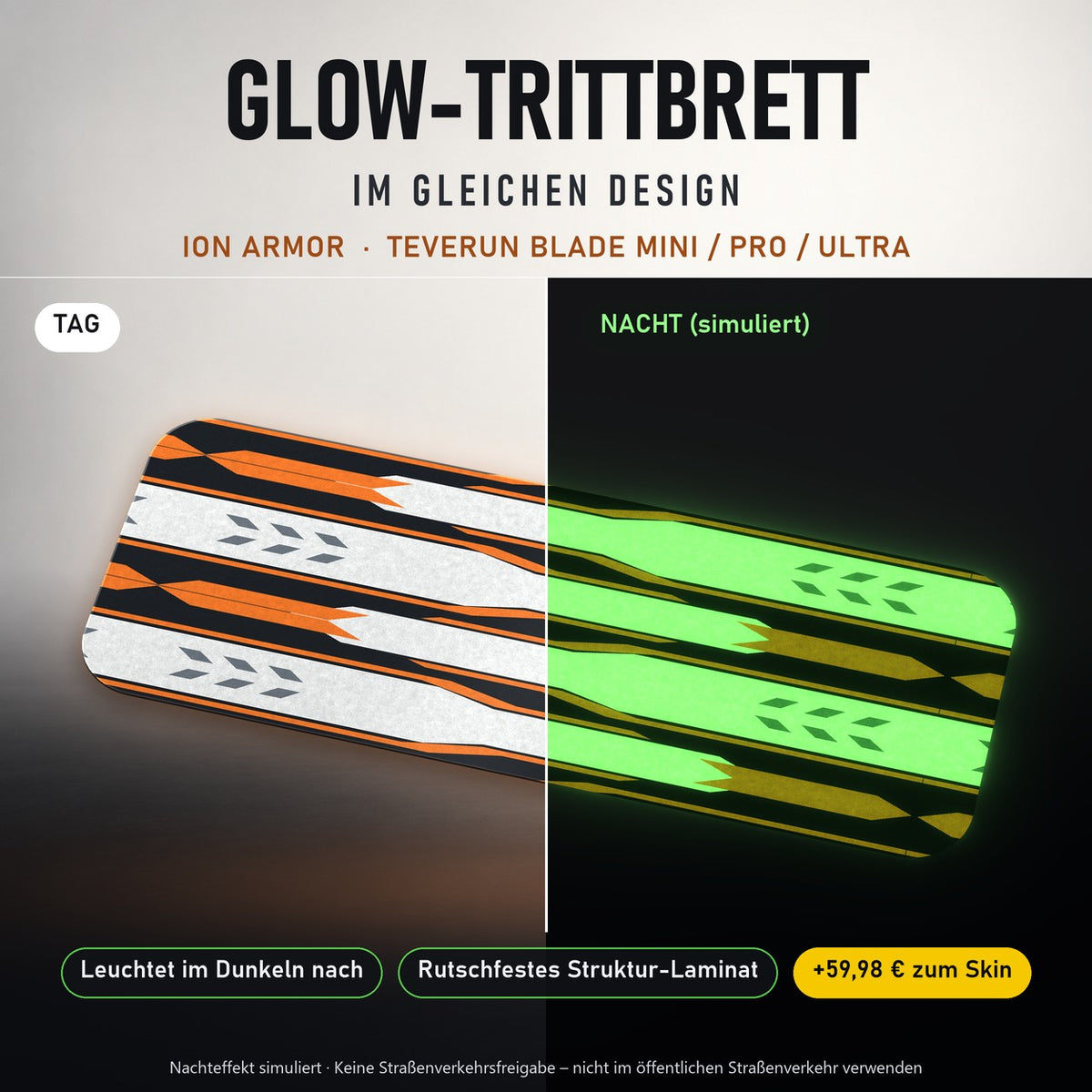 Glow-Trittbrett – ION ARMOR, Tag/Nacht