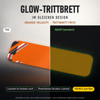 Glow-Trittbrett – ORANGE VELOCITY, Tag/Nacht