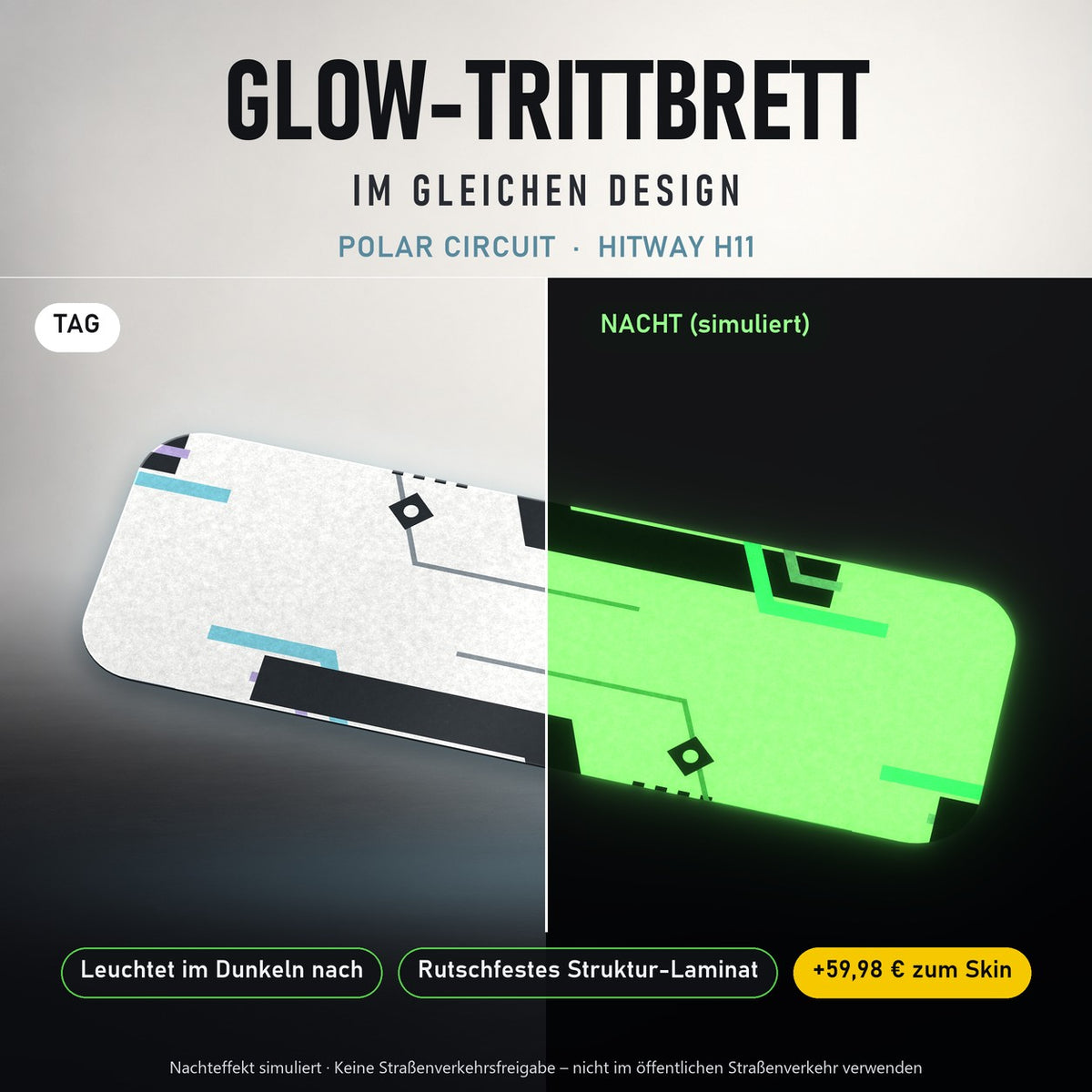 Glow-Trittbrett – POLAR CIRCUIT, Tag/Nacht