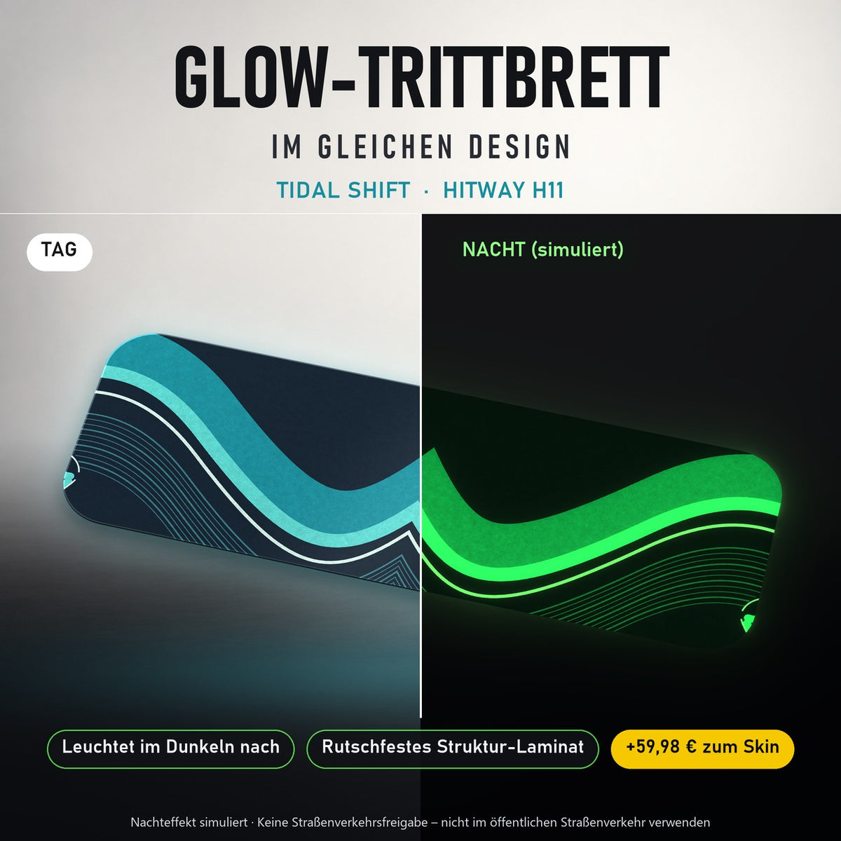 Glow-Trittbrett – TIDAL SHIFT, Tag/Nacht