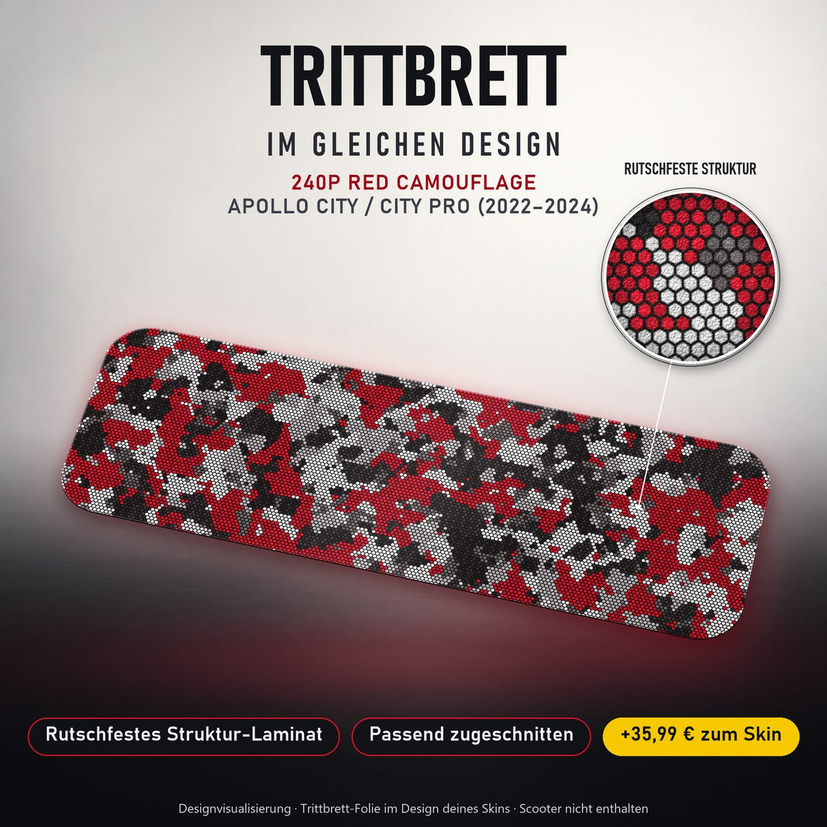 Trittbrett im gleichen Design – 240P RED CAMOUFLAGE