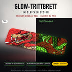 Glow-Trittbrett – CRIMSON DRAGON RED, Tag/Nacht
