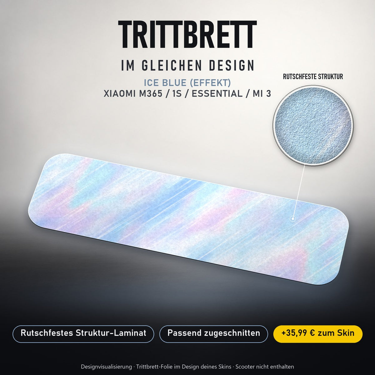 Trittbrett im gleichen Design – ICE BLUE (EFFEKT)