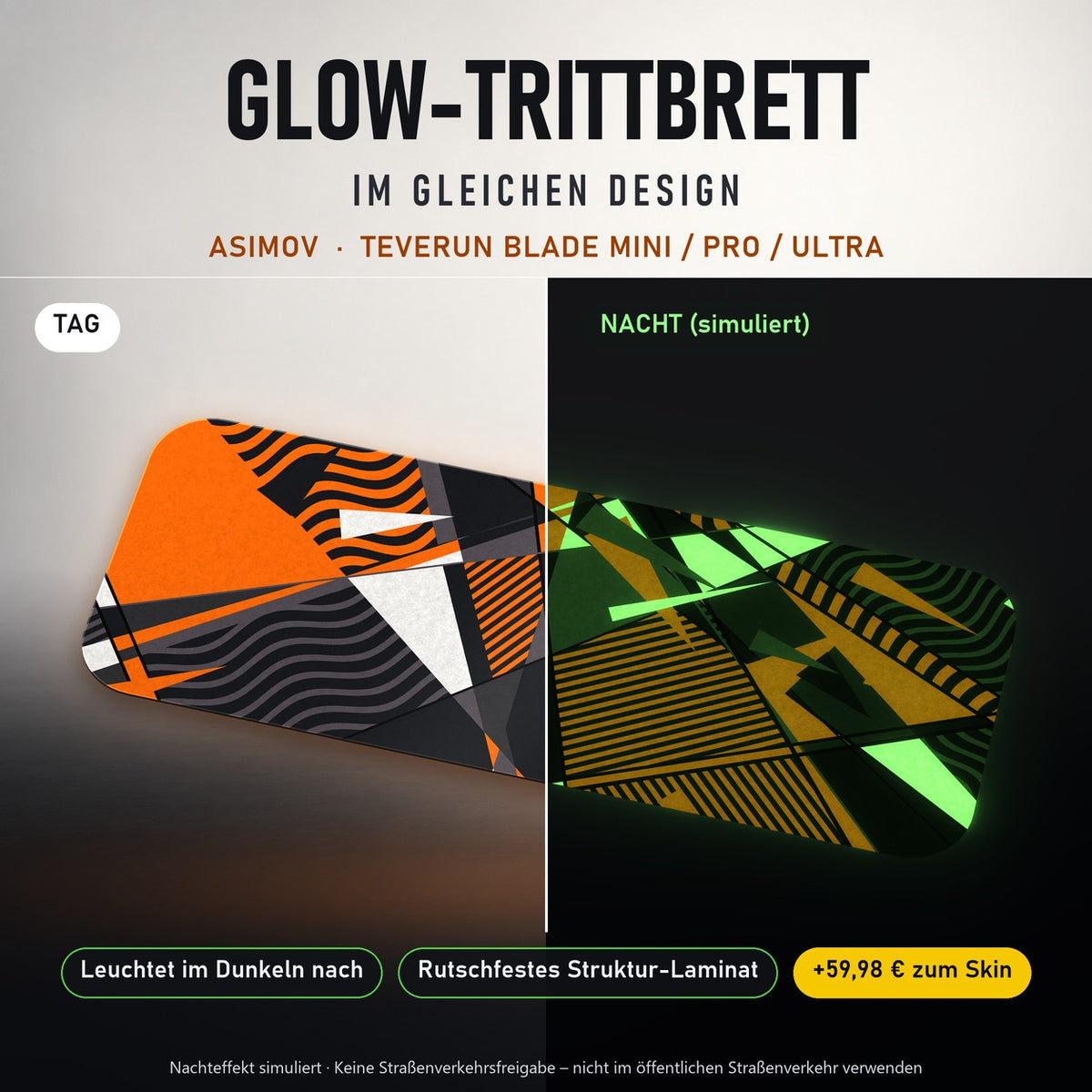 Glow-Trittbrett – ASIMOV, Tag/Nacht