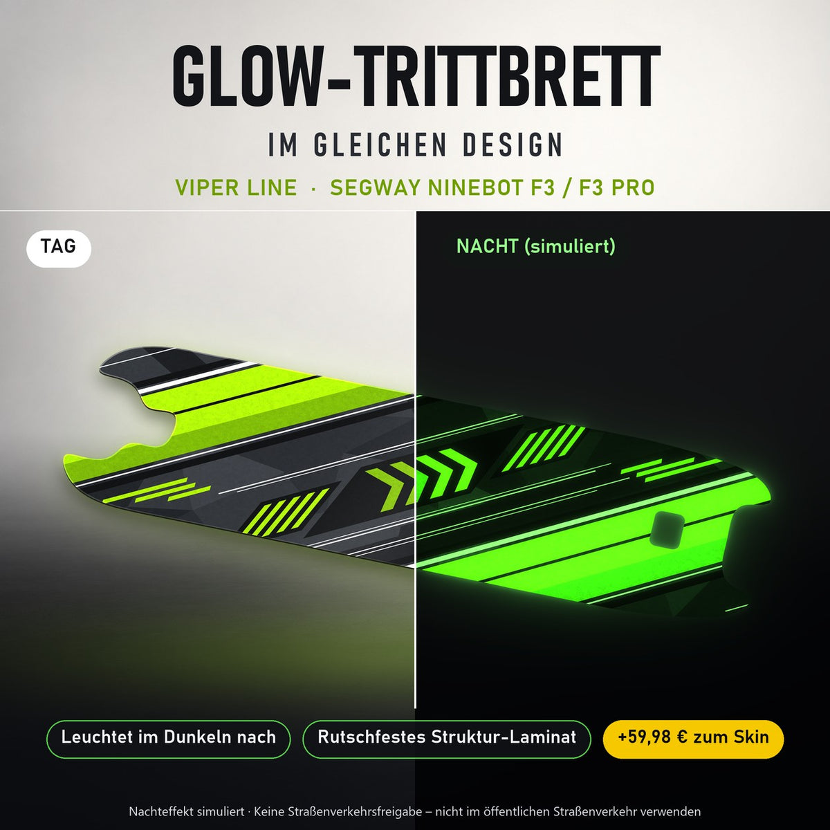 Glow-Trittbrett – VIPER LINE, Tag/Nacht