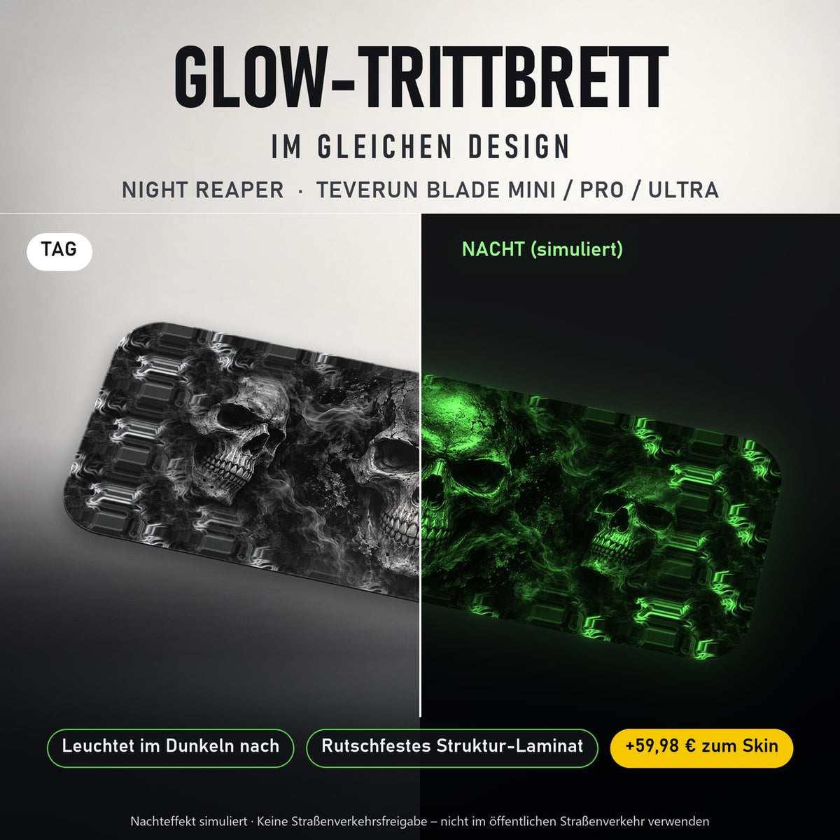 Glow-Trittbrett – NIGHT REAPER, Tag/Nacht
