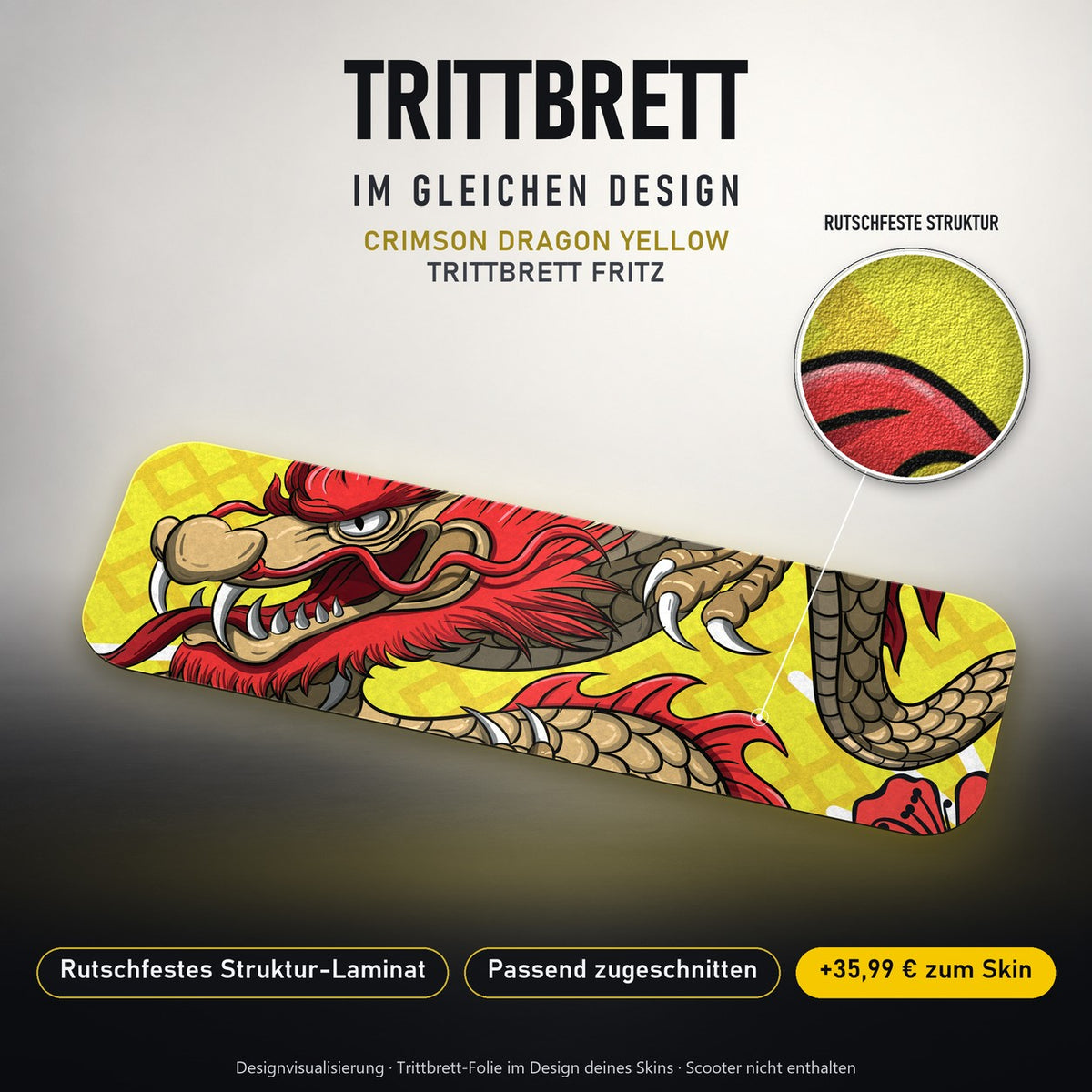Trittbrett im gleichen Design – CRIMSON DRAGON YELLOW