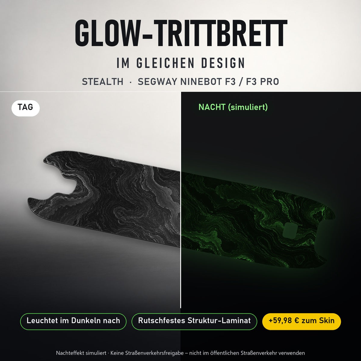 Glow-Trittbrett – STEALTH, Tag/Nacht
