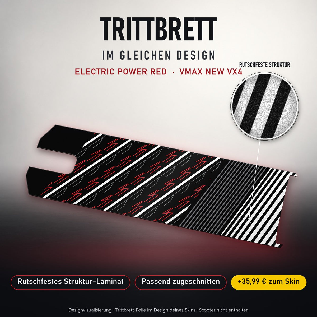Trittbrett im gleichen Design – ELECTRIC POWER RED