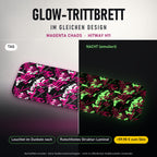Glow-Trittbrett – MAGENTA CHAOS, Tag/Nacht