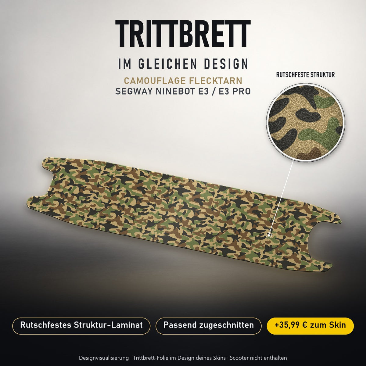 Trittbrett im gleichen Design – CAMOUFLAGE FLECKTARN