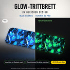 Glow-Trittbrett – BLUE SHARDS, Tag/Nacht