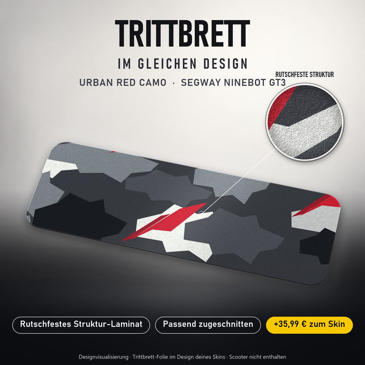 Trittbrett im gleichen Design – URBAN RED CAMO