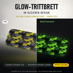 Glow-Trittbrett – YELLOW CYBER CAMOUFLAGE, Tag/Nacht