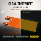 Glow-Trittbrett – ORANGE VELOCITY, Tag/Nacht