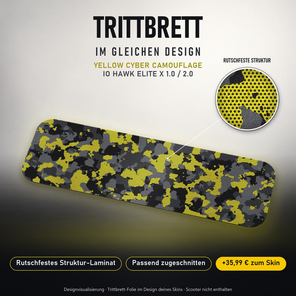 Trittbrett im gleichen Design – YELLOW CYBER CAMOUFLAGE