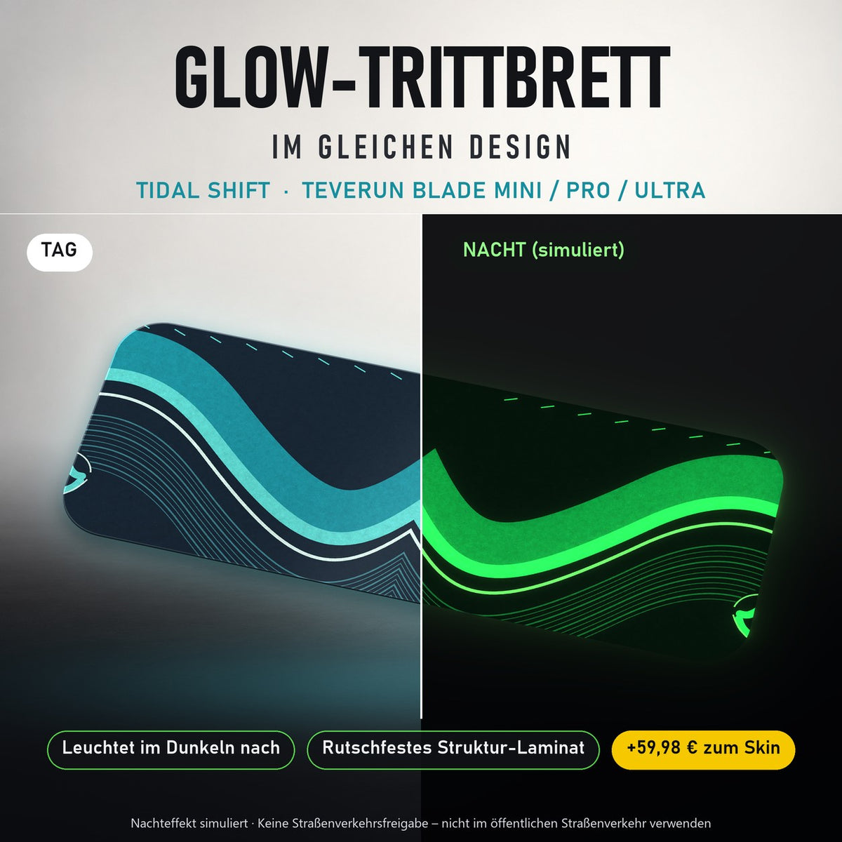 Glow-Trittbrett – TIDAL SHIFT, Tag/Nacht