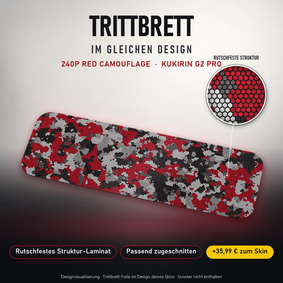Trittbrett im gleichen Design – 240P RED CAMOUFLAGE