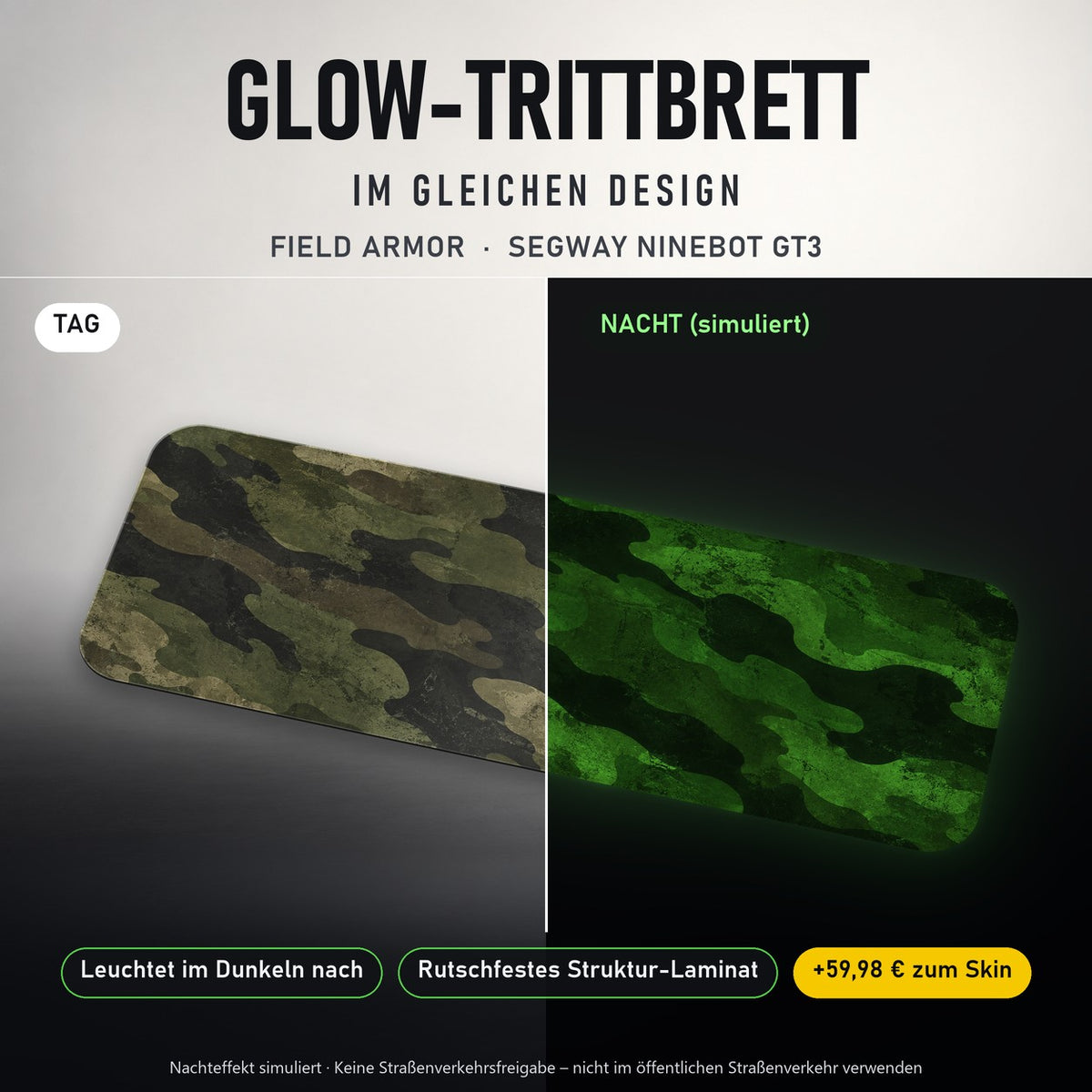 Glow-Trittbrett – FIELD ARMOR, Tag/Nacht