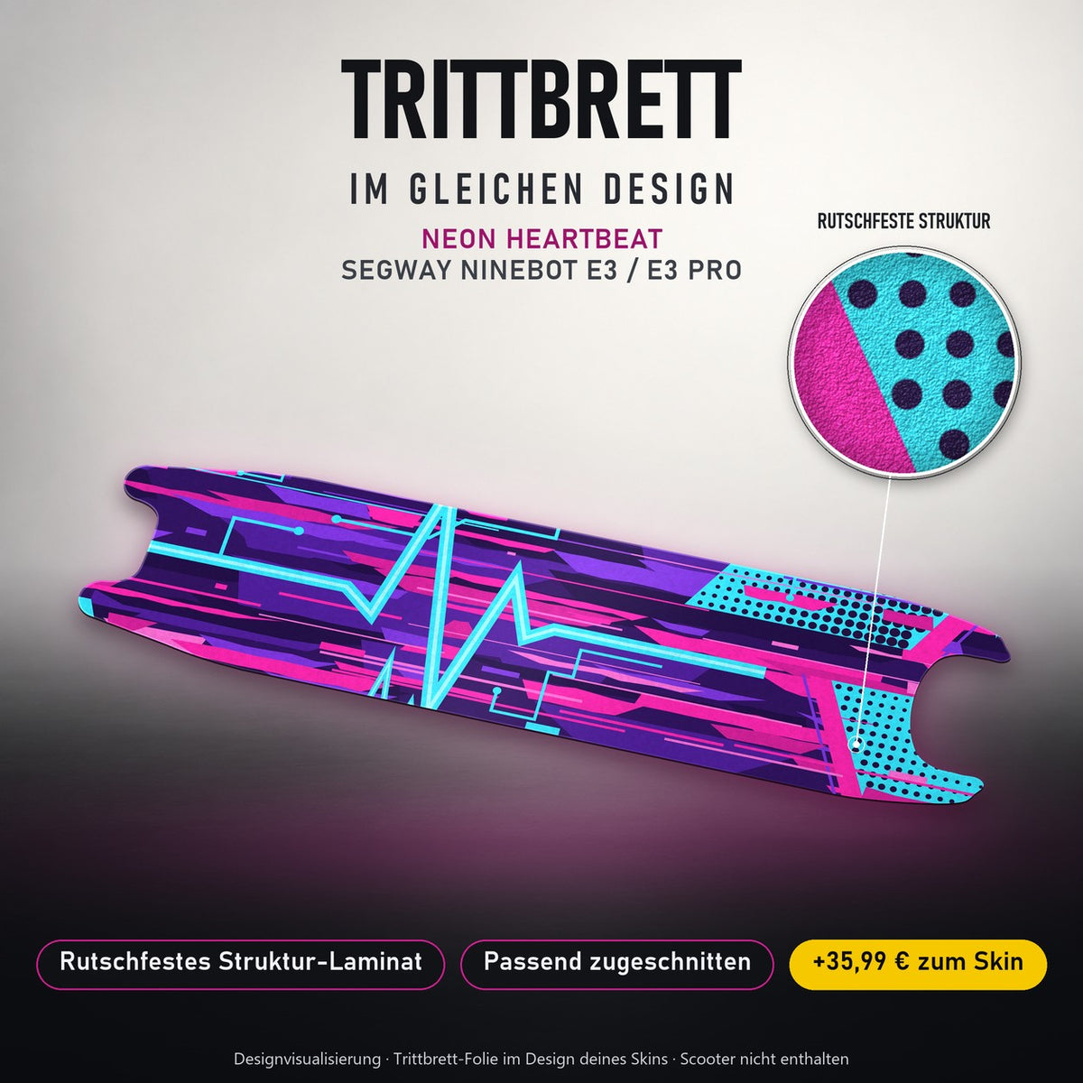 Trittbrett im gleichen Design – NEON HEARTBEAT