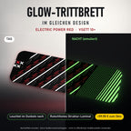 Glow-Trittbrett – ELECTRIC POWER RED, Tag/Nacht