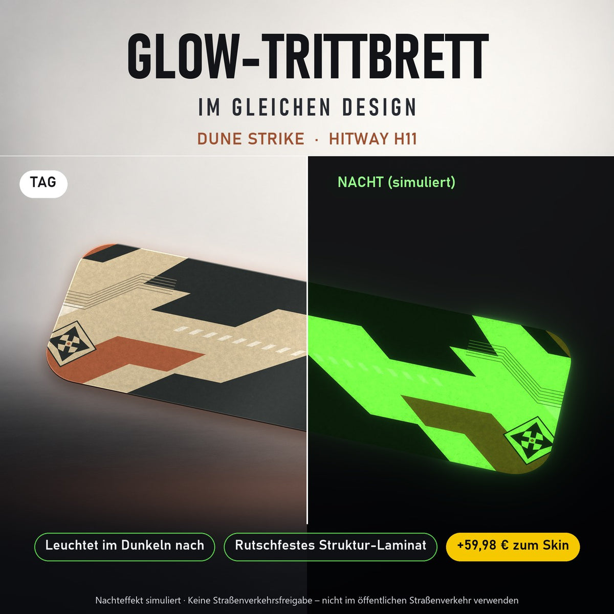 Glow-Trittbrett – DUNE STRIKE, Tag/Nacht