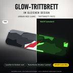 Glow-Trittbrett – URBAN RED CAMO, Tag/Nacht