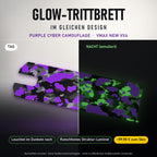 Glow-Trittbrett – PURPLE CYBER CAMOUFLAGE, Tag/Nacht