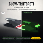 Glow-Trittbrett – URBAN RED CAMO, Tag/Nacht
