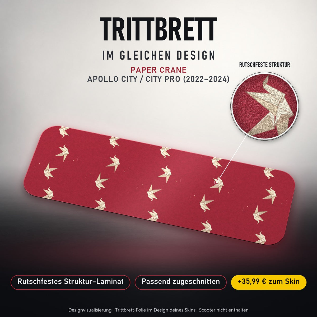 Trittbrett im gleichen Design – PAPER CRANE