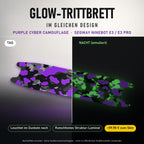 Glow-Trittbrett – PURPLE CYBER CAMOUFLAGE, Tag/Nacht
