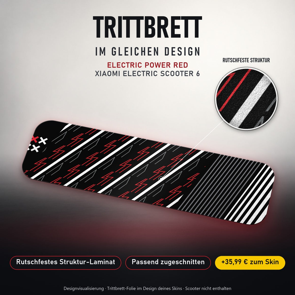 Trittbrett im gleichen Design – ELECTRIC POWER RED