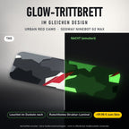 Glow-Trittbrett – URBAN RED CAMO, Tag/Nacht