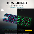 Glow-Trittbrett – NEON DRIP, Tag/Nacht