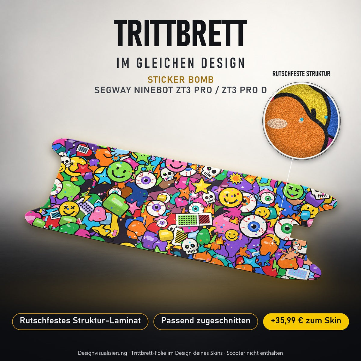Trittbrett im gleichen Design – STICKER BOMB