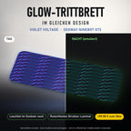 Glow-Trittbrett – VIOLET VOLTAGE, Tag/Nacht