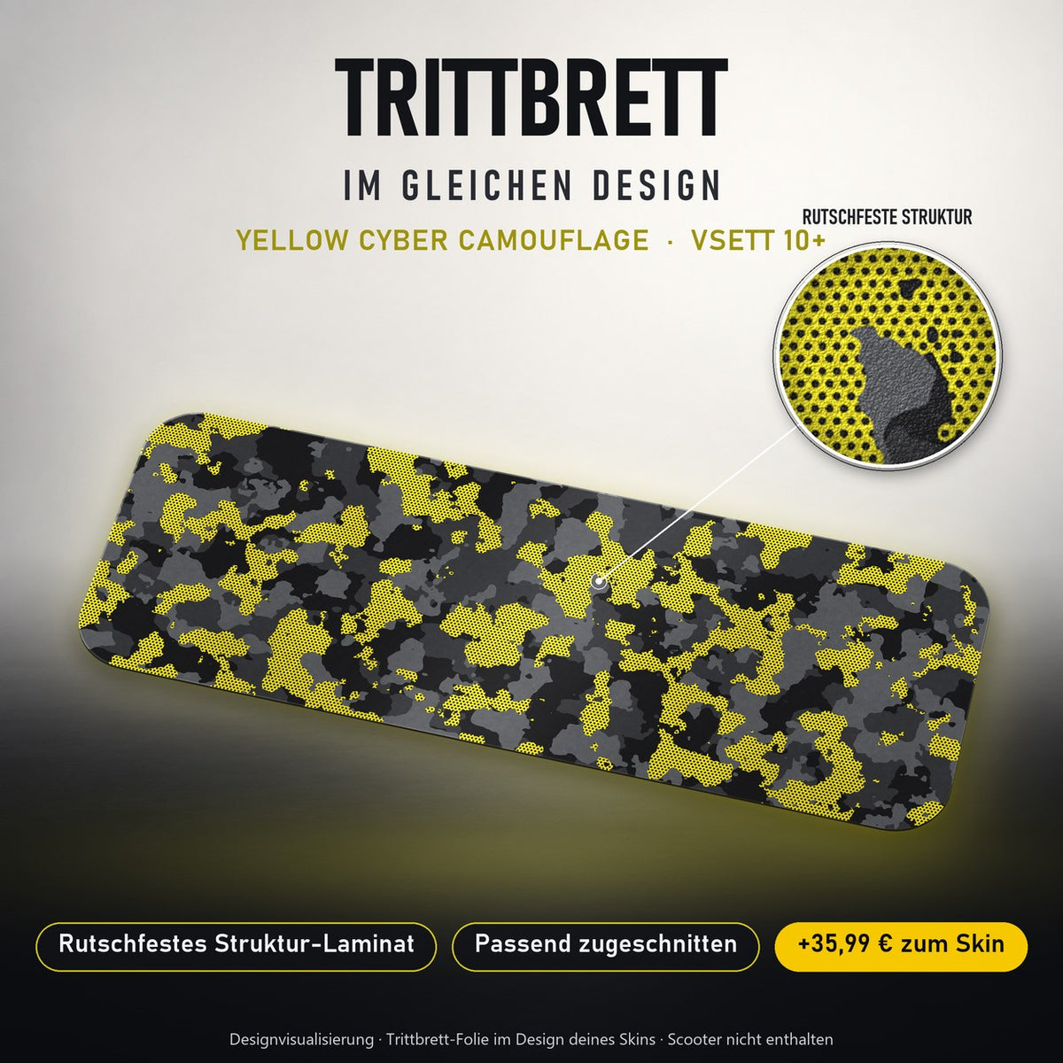 Trittbrett im gleichen Design – YELLOW CYBER CAMOUFLAGE