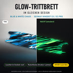 Glow-Trittbrett – BLUE & WHITE CHAOS, Tag/Nacht