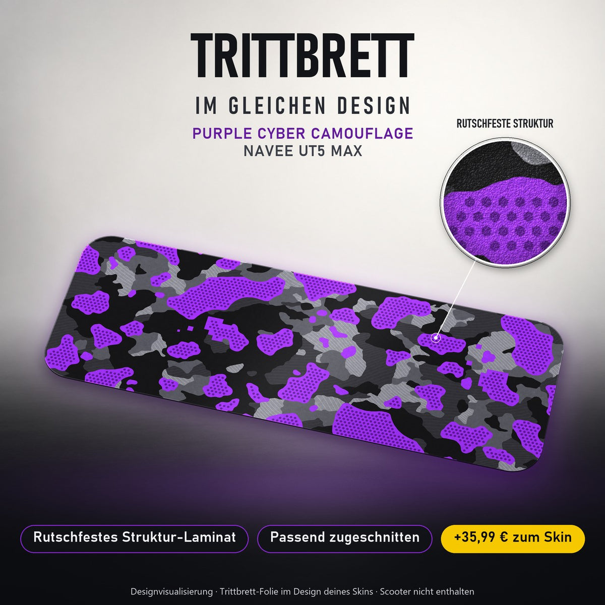 Trittbrett im gleichen Design – PURPLE CYBER CAMOUFLAGE