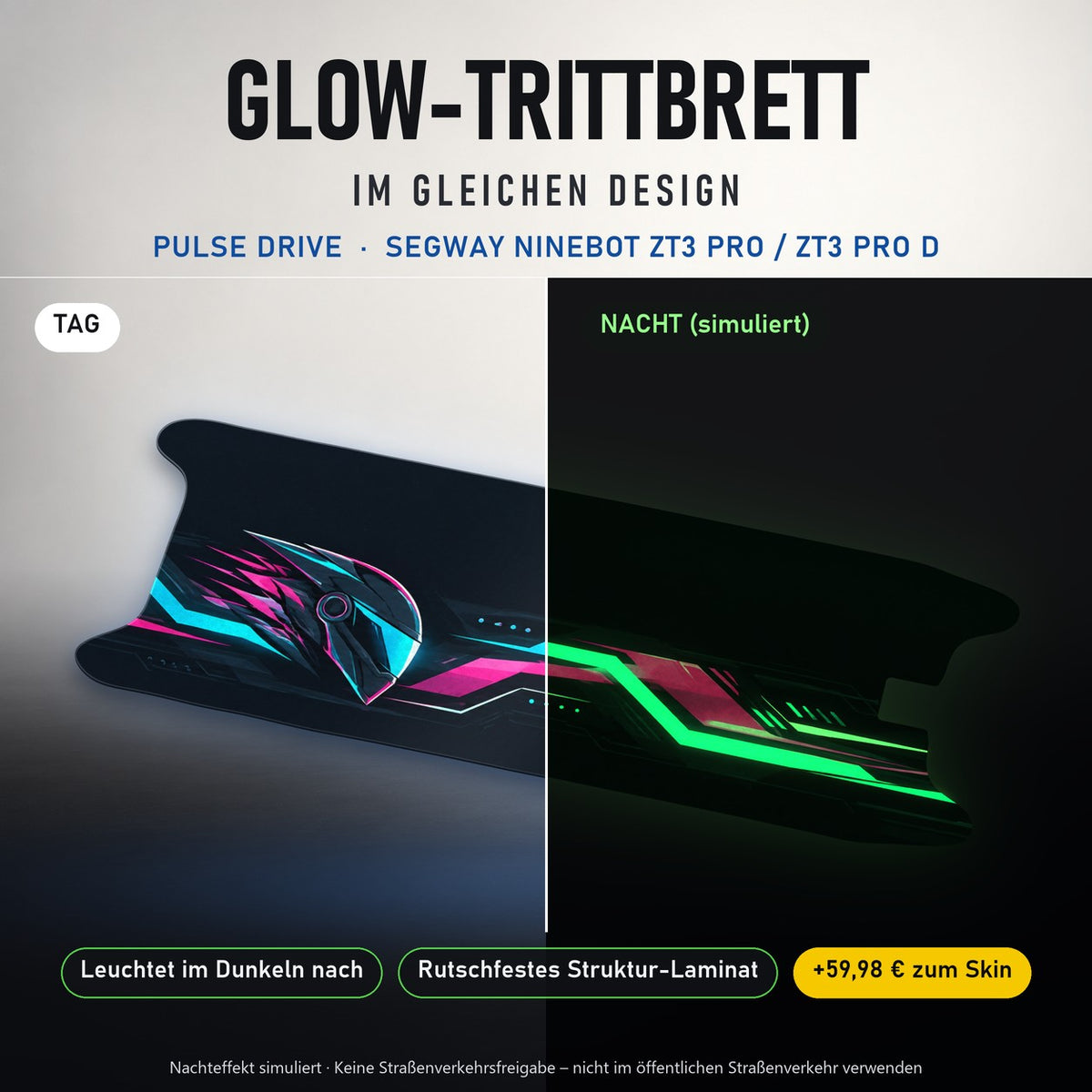 Glow-Trittbrett – PULSE DRIVE, Tag/Nacht
