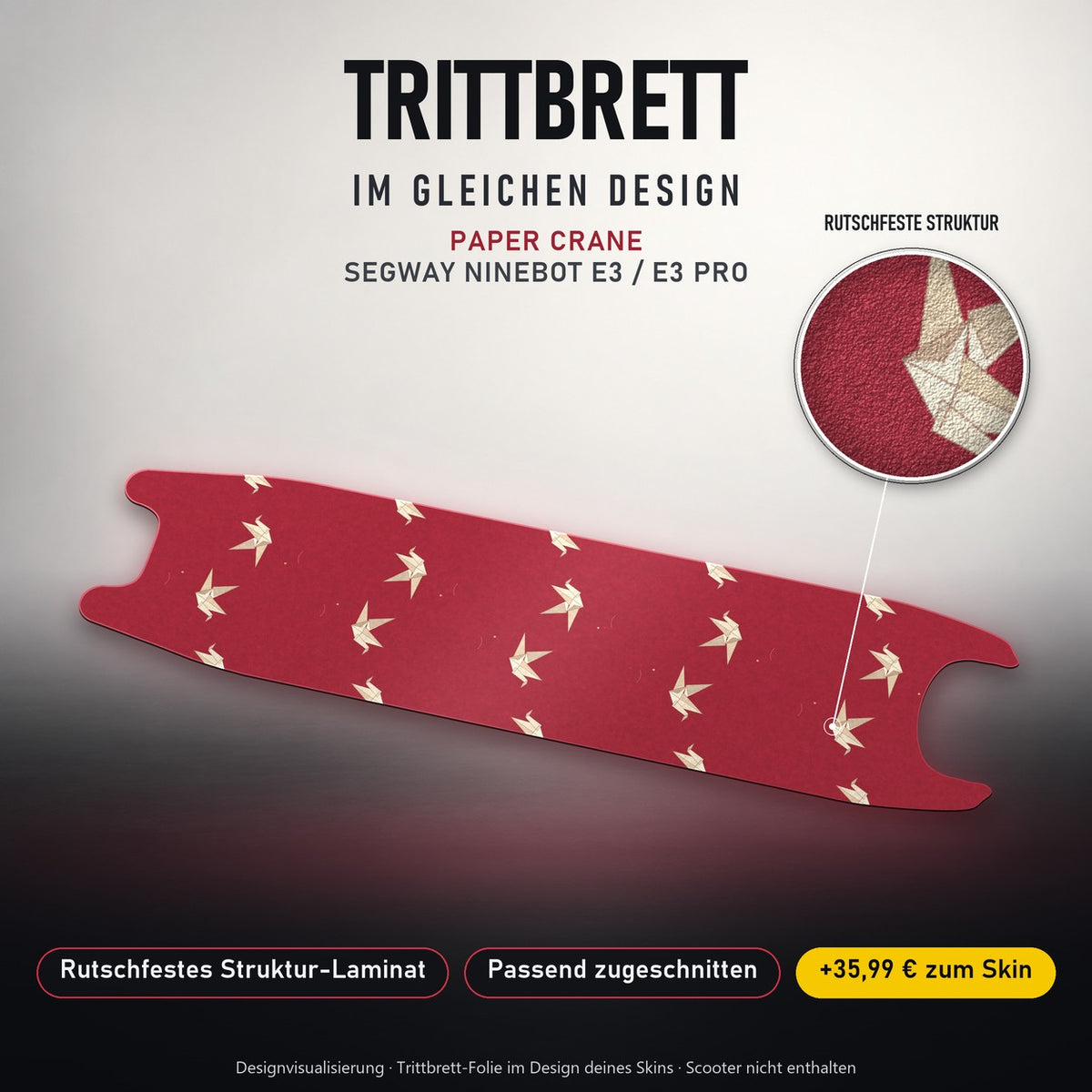 Trittbrett im gleichen Design – PAPER CRANE
