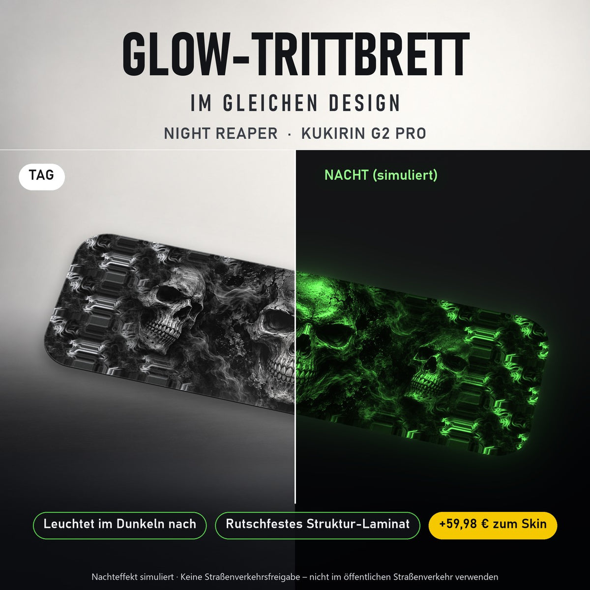Glow-Trittbrett – NIGHT REAPER, Tag/Nacht