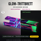 Glow-Trittbrett – NEON HEARTBEAT, Tag/Nacht