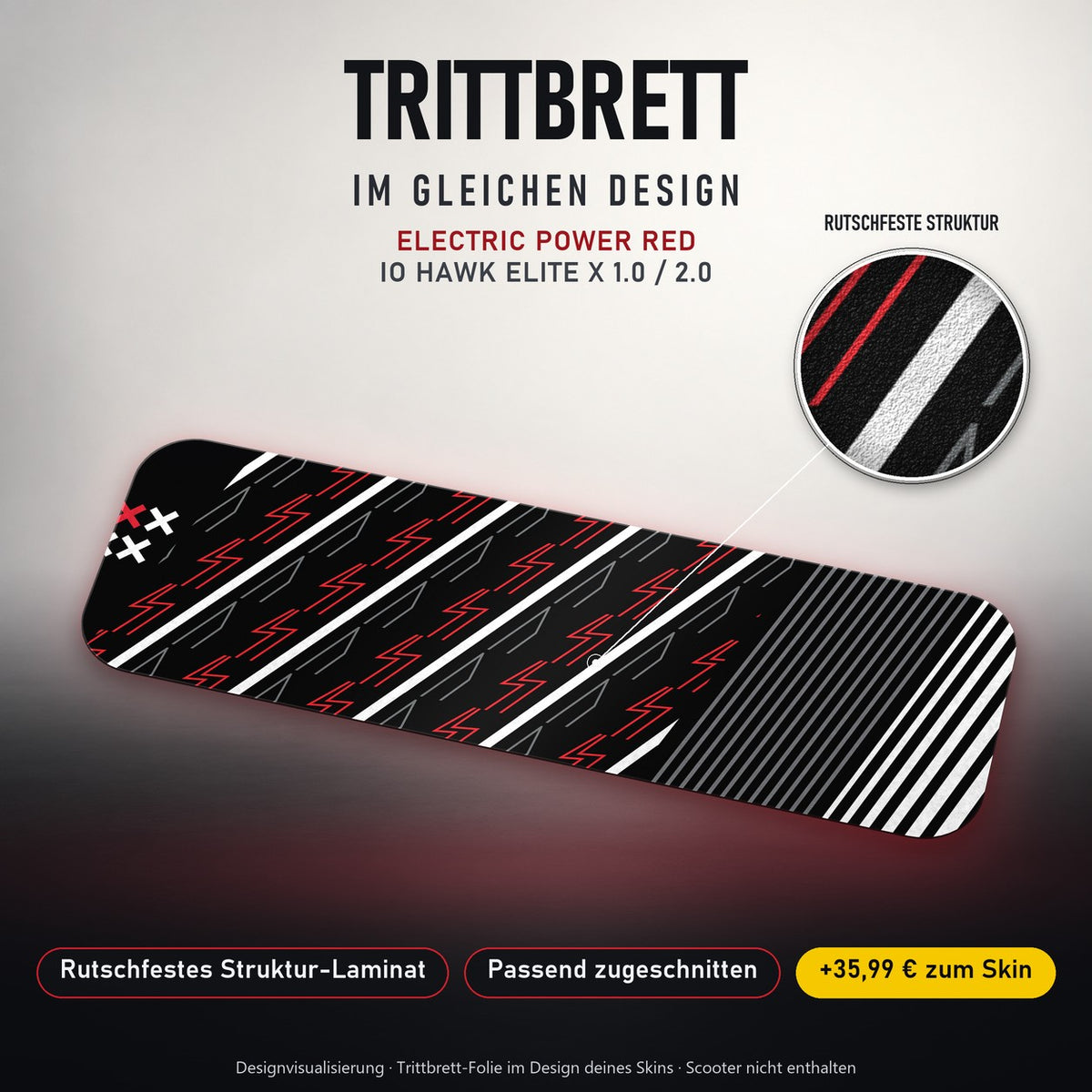 Trittbrett im gleichen Design – ELECTRIC POWER RED