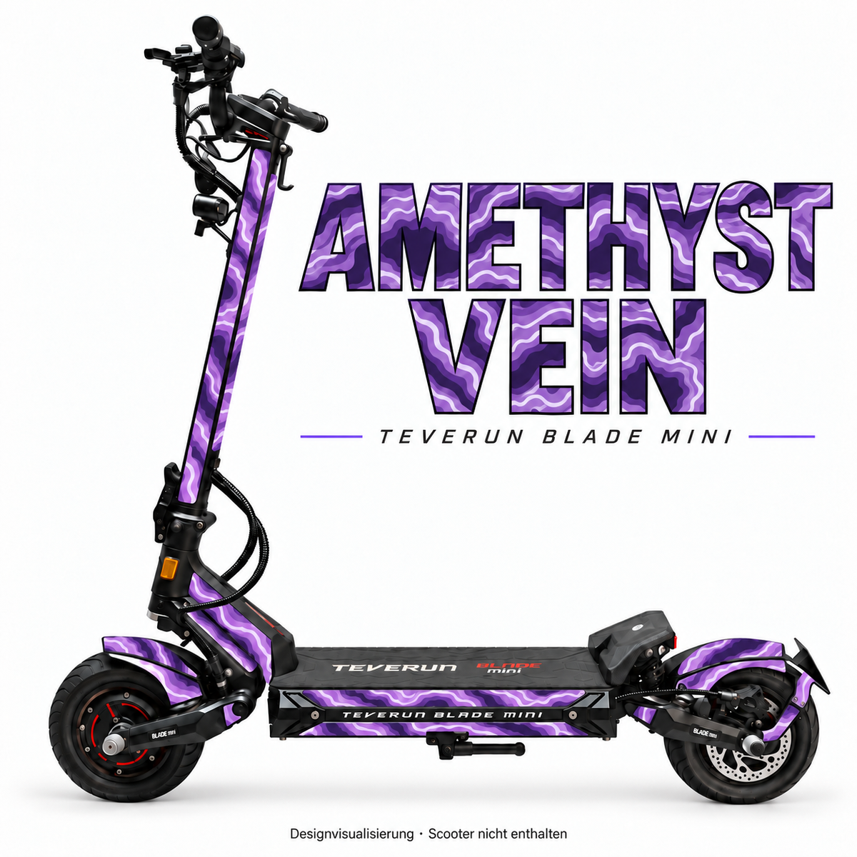 Teverun Blade Mini Skin AMETHYST VEIN – Designvorschau mit Designname