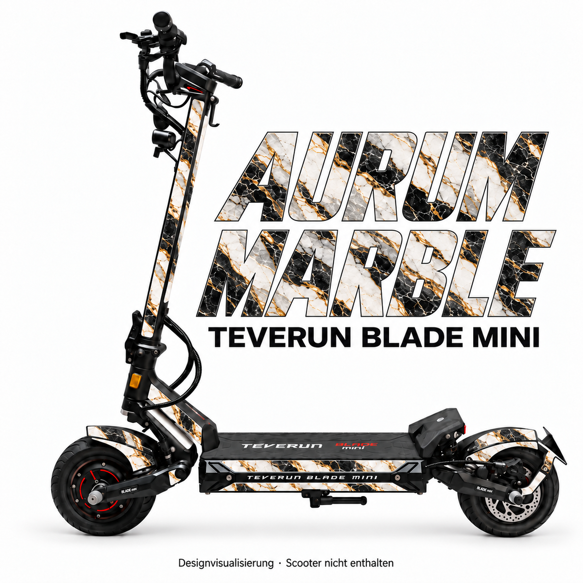Teverun Blade Mini Skin AURUM MARBLE – Designvorschau mit Designname